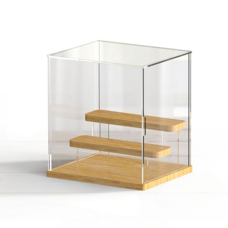 No. ZSDZ01 Custom Acrylic High Transparency Figurine Display Box - Minimum order 1 piece, logo can be added, multiple sizes in stock, customization supported.