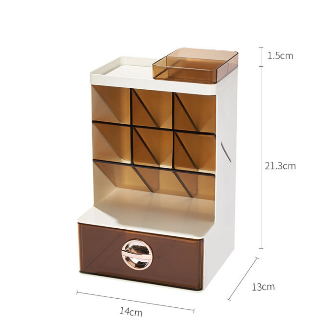 No.B33-6601桌面斜插式多功能收納盒 梳妝枱收納盒 桌上收納架置物架