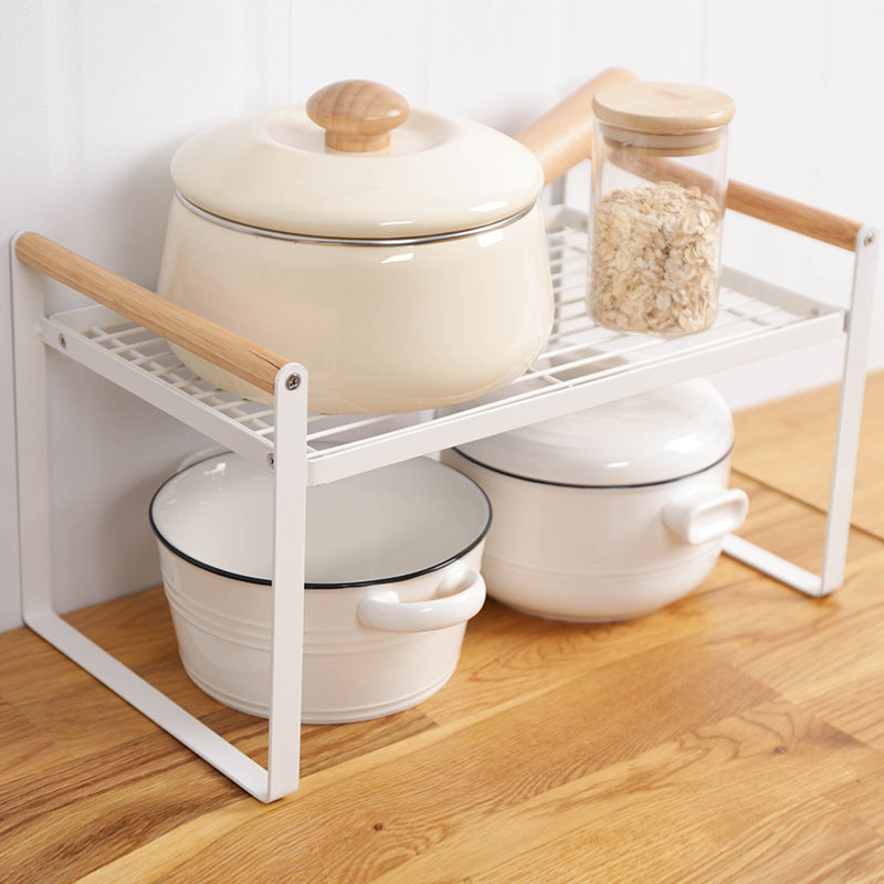 No.SYR3013 wooden stick Japanese style kitchen countertop storage rack table storage rack storage rack