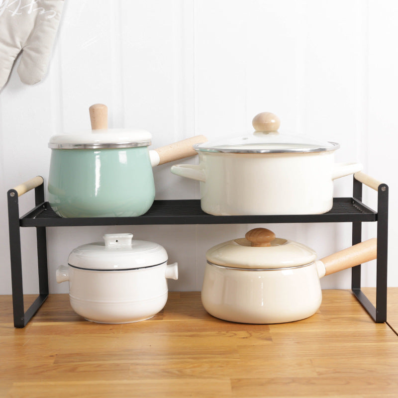 No.SYR3013 wooden stick Japanese style kitchen countertop storage rack table storage rack storage rack