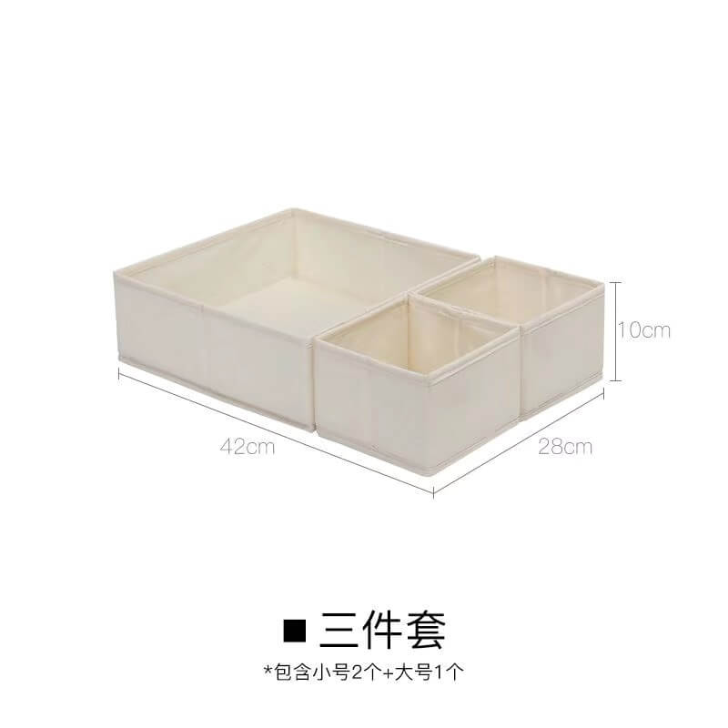No.968172 28cm polycotton drawer divider box underwear bra socks storage box foldable washable fabric combination storage box