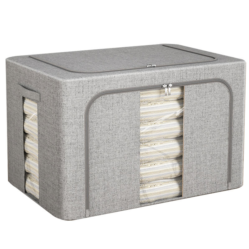 No.AKWH01 真棉麻收納箱 換季衣服被子收納箱 家用百納箱 大容量整理箱衣櫃
