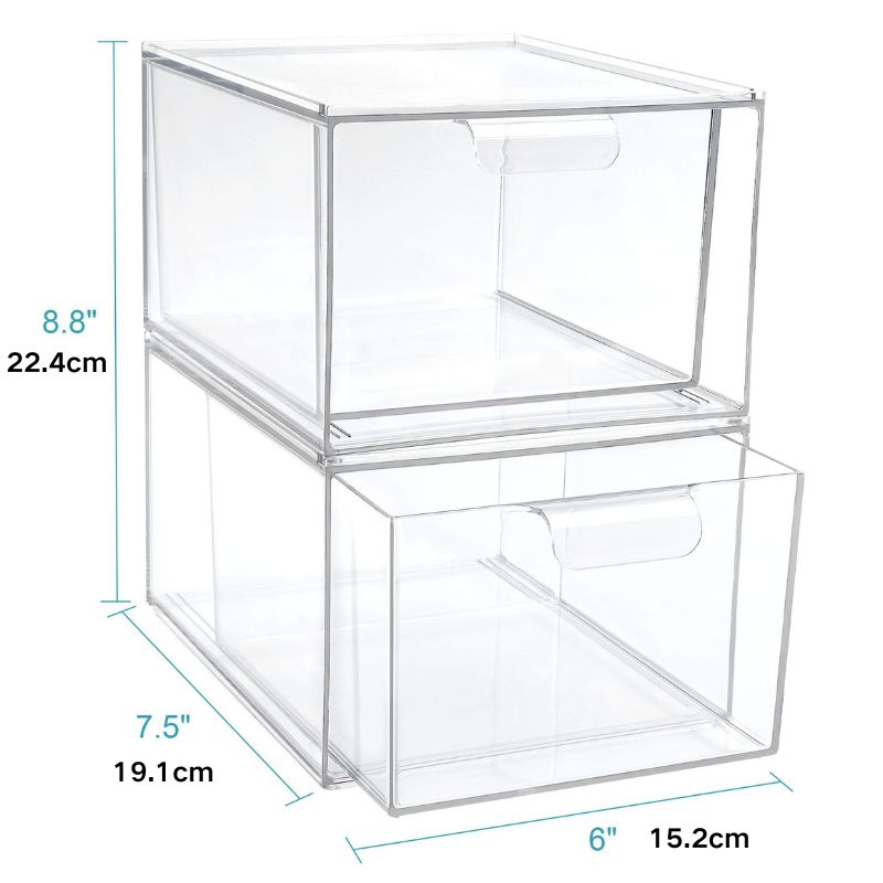 No.H02005 Transparent PET Storage Box Removable Compartment Jewelry Snack Storage Box Lipstick Cosmetics Skin Care Product Storage Transparent Plastic Box Storage Box