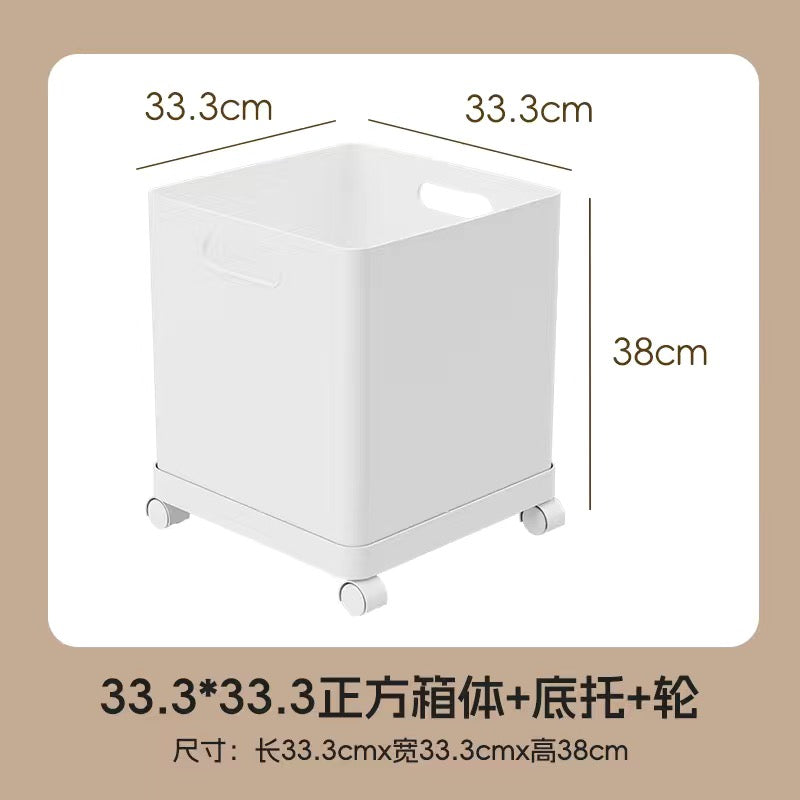 No.MQ95 Japanese-style square storage box IKEA eight-compartment cabinet storage box large clothing storage box with lid plastic storage basket plastic box