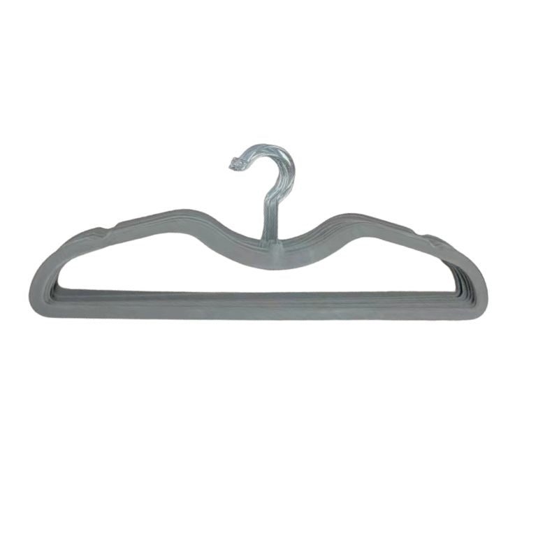 No.333超薄植絨衣架 短頸衣架 超矮節省垂直空間(20個裝)