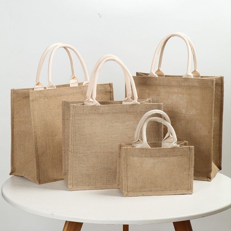 No.LTB01 客製化麻布袋 天然黃麻手提袋 可來圖定制 環保耐用購物袋 品牌禮贈袋