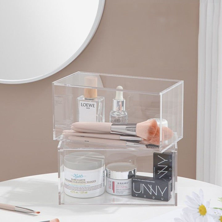 No.Cy21-0057 Acrylic storage box doll figure storage box Bubble Mart blind box storage desktop cosmetics storage box office stationery transparent dust-proof storage box