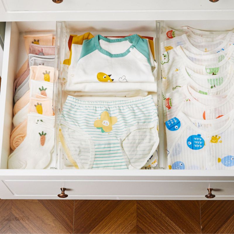 No.H02091 透明家用抽屜分隔板 臥室廚房可伸縮分格板 多功能收納整理分隔欄