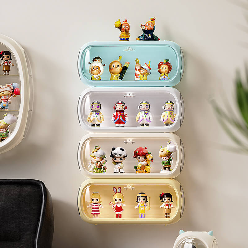 Laay Zone | No.QH-3002 Dust-proof blind box hand-made office dolls gashapon storage display box