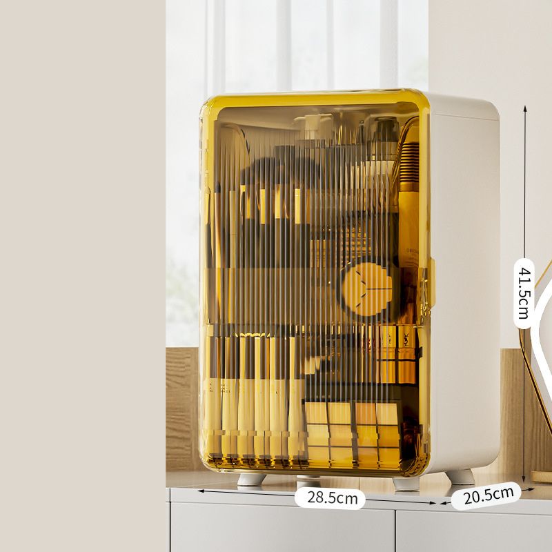 No.X-HZ016輕奢大容量護膚品收納櫃 桌面口紅盒收納箱 梳妝臺防塵化妝品收納盒 桌上收納盒