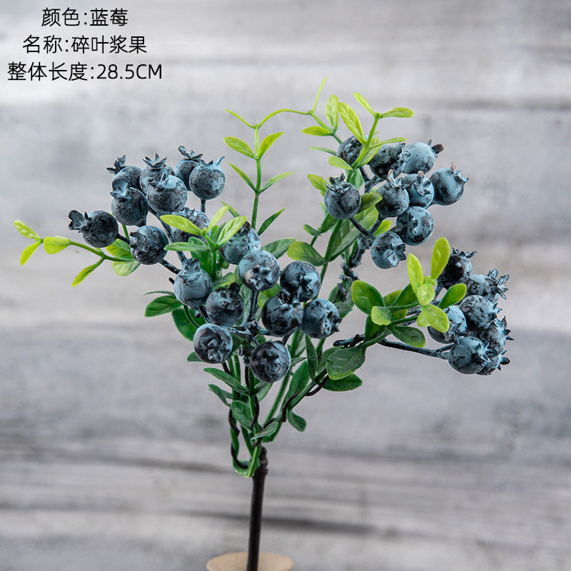 No.MW74411 Bean branches Christmas crushed leaves berries home decoration artificial flowers wedding bouquet