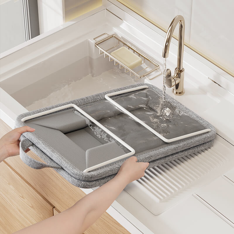 No.KGWH 加厚真棉麻鋼架收納筐26L 可水洗可摺疊衣物布藝收納盒 整理師衣櫃收納盒【2個裝】