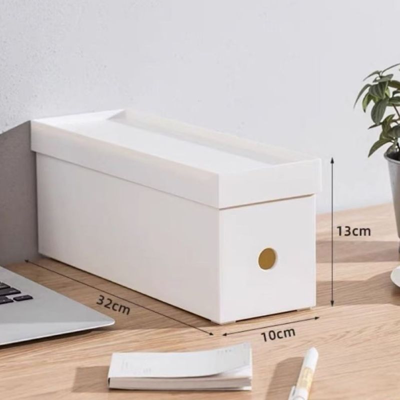 No.MZ01白色直角收納盒 書架整理 辦公室整理 整理膠箱