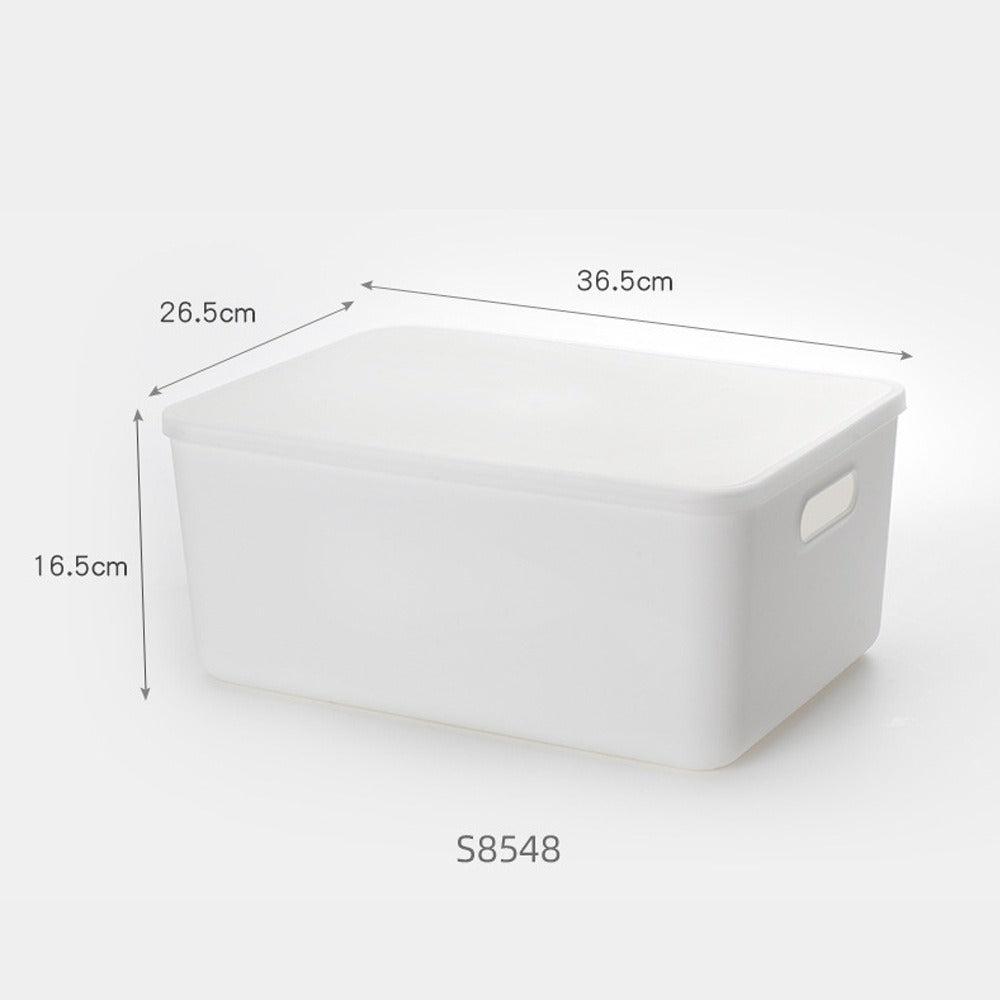 No.S8545-S8550塑料白色收納盒 帶蓋收納箱儲物箱膠箱【4件起批】