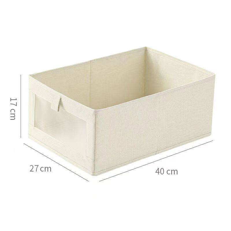 No.LLY00 cotton and linen wardrobe storage box 【2 pieces】