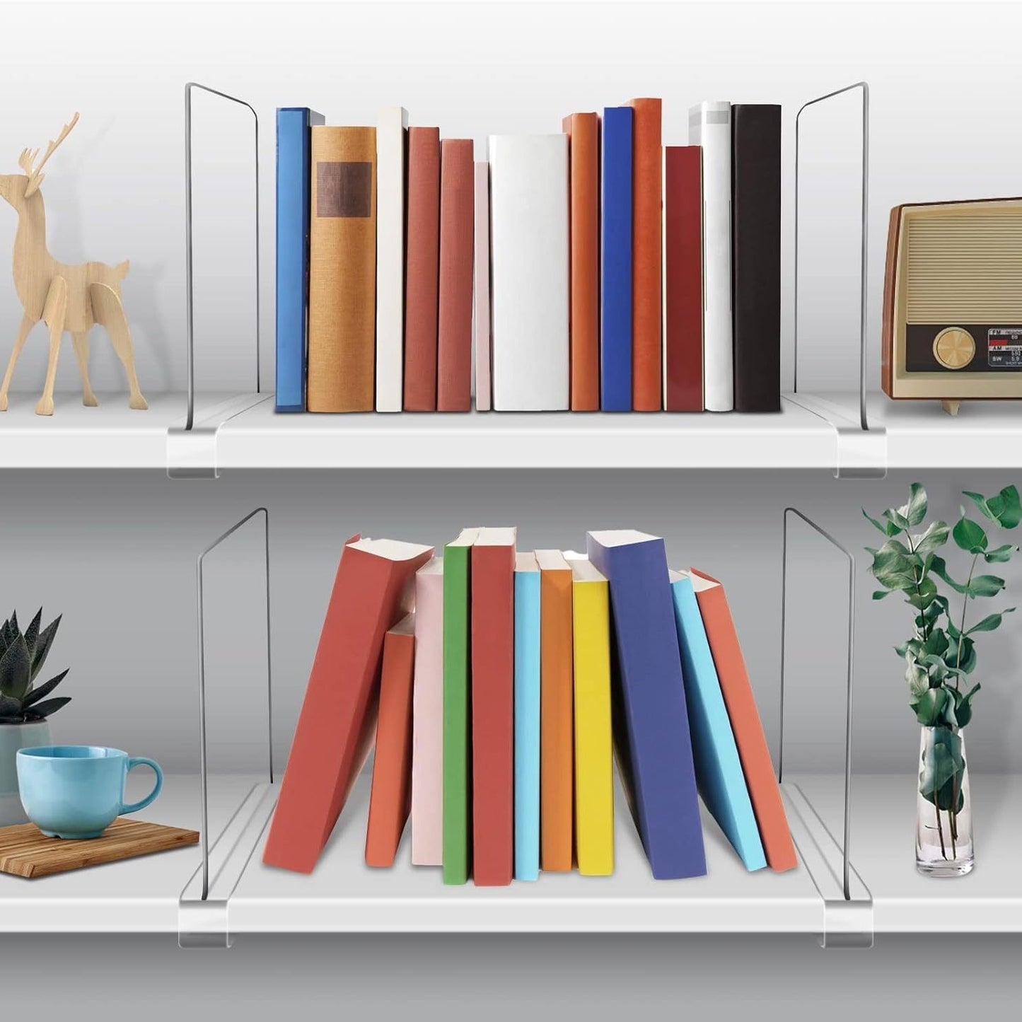 No.HK02175衣物收納分隔板 雜物書籍整理收納分隔板【6個裝】