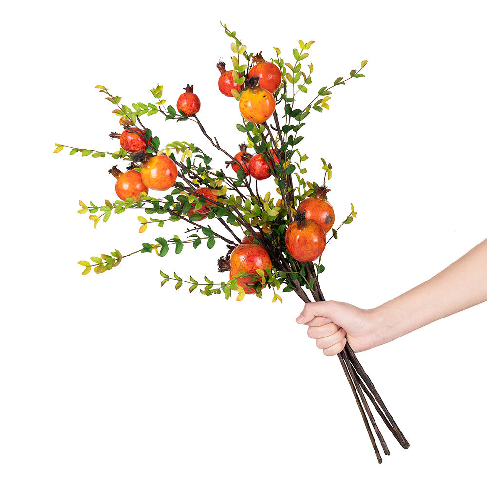 No.GFT243 Simulated Pomegranate Fruit Bean Branch Berry Simulated Flower Christmas New Year Home Decoration Wedding Artificial Flower Factory Wholesale