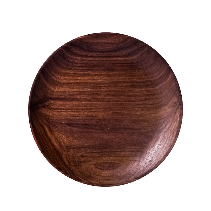 No.cp01 creative solid wood round square snack snack small plate fruit plate