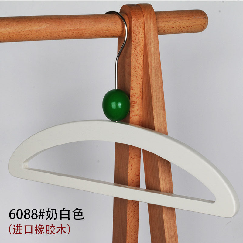 No.6088藝術創意繽紛彩球橡膠木衣架