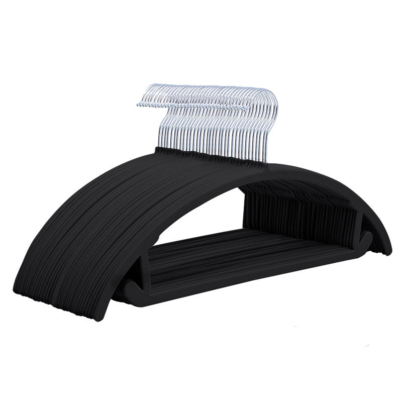 No.113 organizer recommends flocked curved semicircular seamless anti-slip clothes hanger【30 pieces】