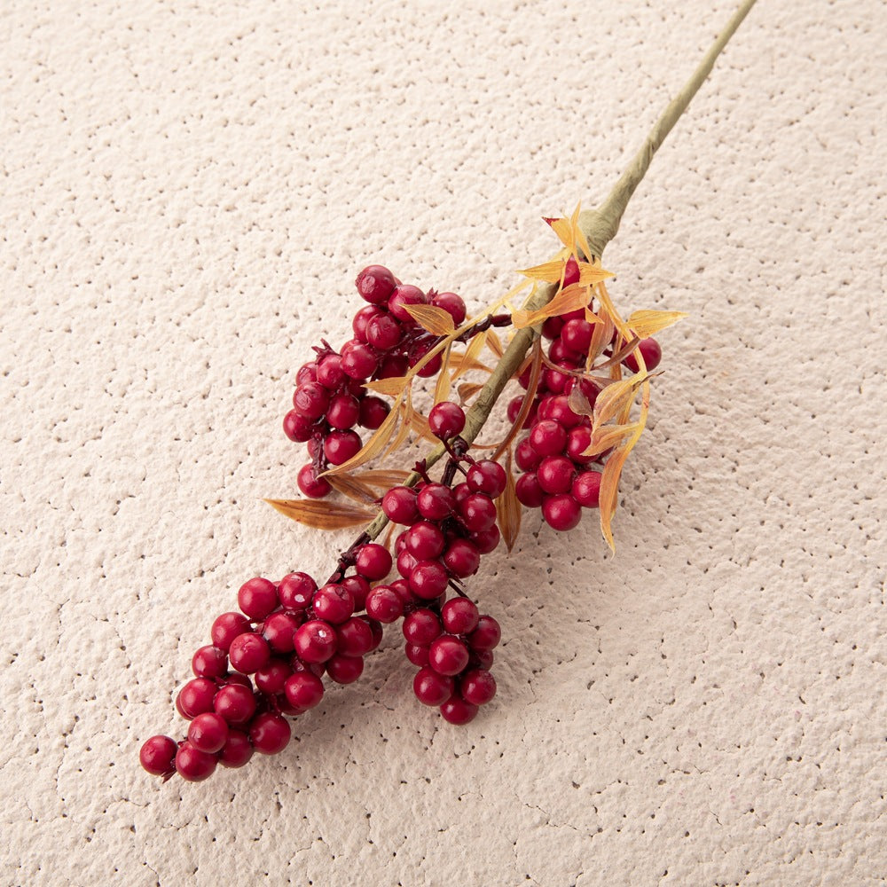 No.GF15966 Christmas berry bean branch artificial flower bean silk flower home decoration wholesale