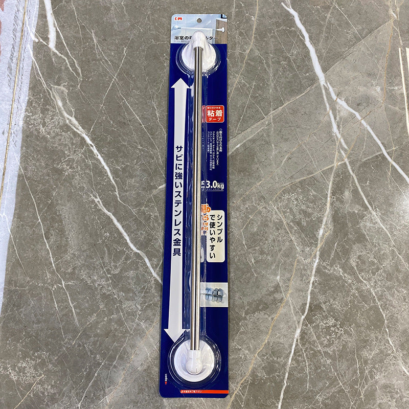 No.5044浴室防水無痕貼不繡鋼桿毛巾架 收納架 拖鞋架 長度40CM