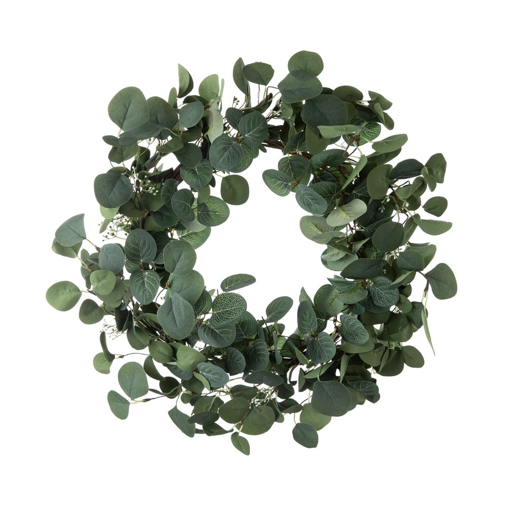 No.MW61666 Artificial flower INS style home decoration apple leaf eucalyptus leaf wreath