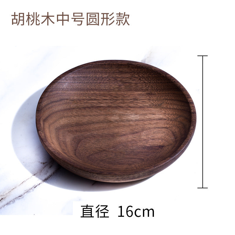 No.cp01 creative solid wood round square snack snack small plate fruit plate