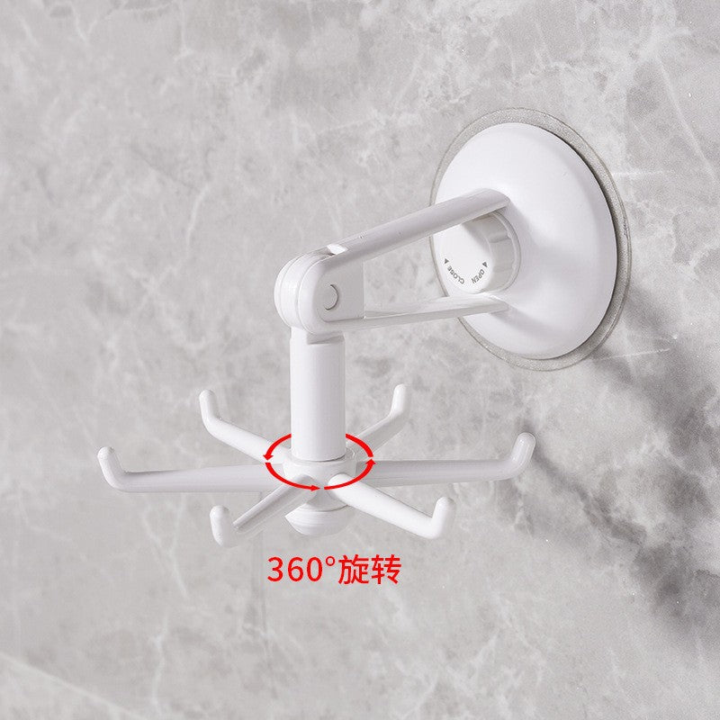 No.5162 360 degree rotatable traceless adhesive hook strong adhesive hanger kitchen tool spatula storage hanger bathroom storage hanger