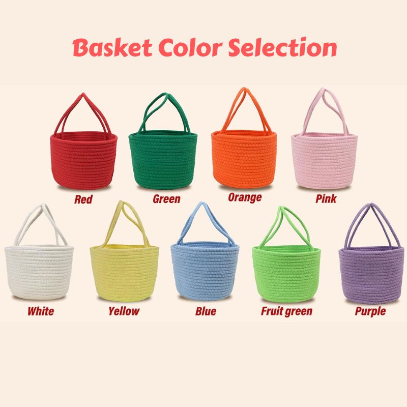 No.CM-STL01 客製化棉繩聖誕收納籃 個性化姓名禮籃 聖誕節禮物籃