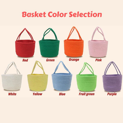 No.CM-STL01 客製化棉繩聖誕收納籃 個性化姓名禮籃 聖誕節禮物籃