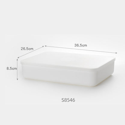 No.S8545-S8550塑料白色收納盒 帶蓋收納箱儲物箱膠箱【4件起批】
