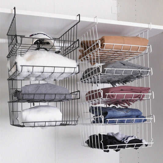 No.SYB-301B hanging basket storage rack under kitchen wall cabinet layered organizer rack wardrobe hanging stackable storage rack