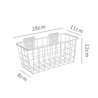 No. SYB319日式免打孔壁掛式鐵藝收納籃