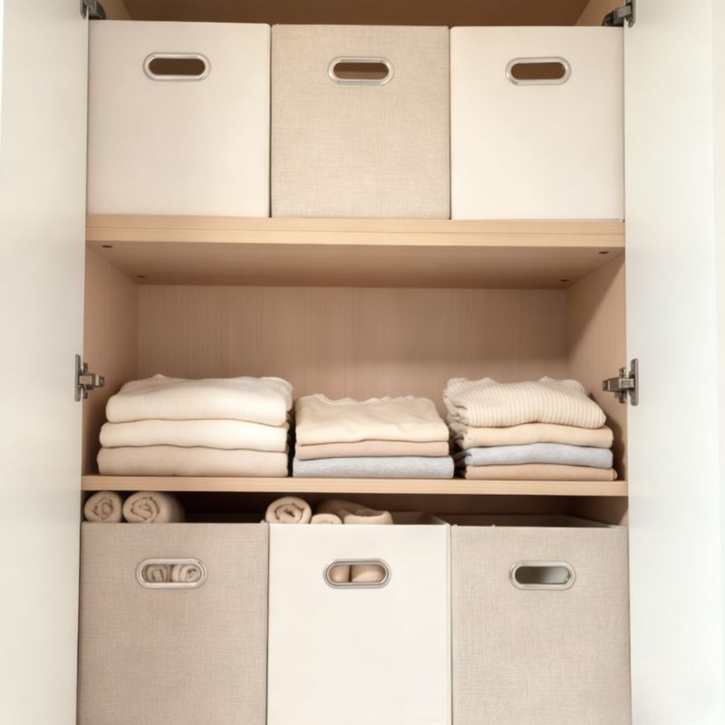 No. LGDZ01 Custom Fabric Storage Box - Size can be customized, minimum order 1 piece, fast shipping. Multiple fabric and handle options available. Ideal for home/school cabinet storage.