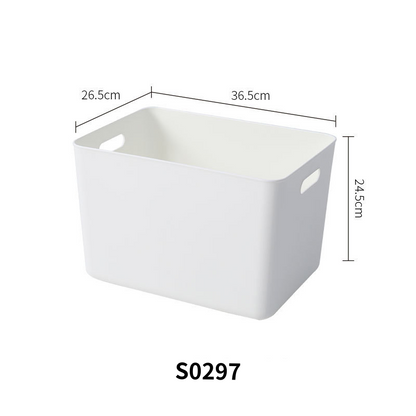 No.S0293-S0297 Plastic white storage box with lid storage box storage box plastic box