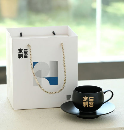 No.SBD09 客製化極簡風咖啡杯 少量起訂 快速出貨 品牌LOGO印製/企業禮品/咖啡館/民宿酒店專用杯