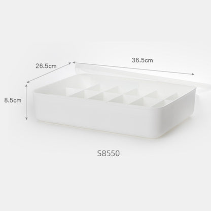 No.S8545-S8550塑料白色收納盒 帶蓋收納箱儲物箱膠箱【4件起批】