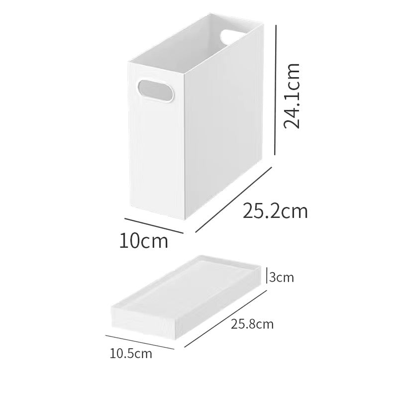 No.MZ01 white right-angle storage box bookshelf organizer office organizer organizer plastic box