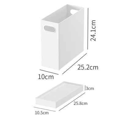 No.MZ01 white right-angle storage box bookshelf organizer office organizer organizer plastic box