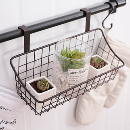 No.SYB209 Kitchen and Bathroom Hanging Iron Storage Basket Hanging Rack Storage Basket Drain Basket【2 pieces】