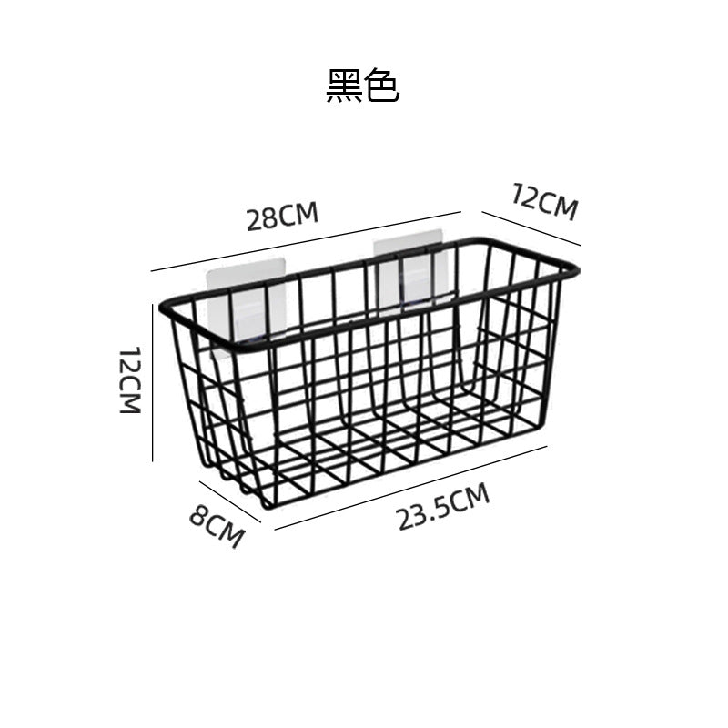 No. SYB319日式免打孔壁掛式鐵藝收納籃