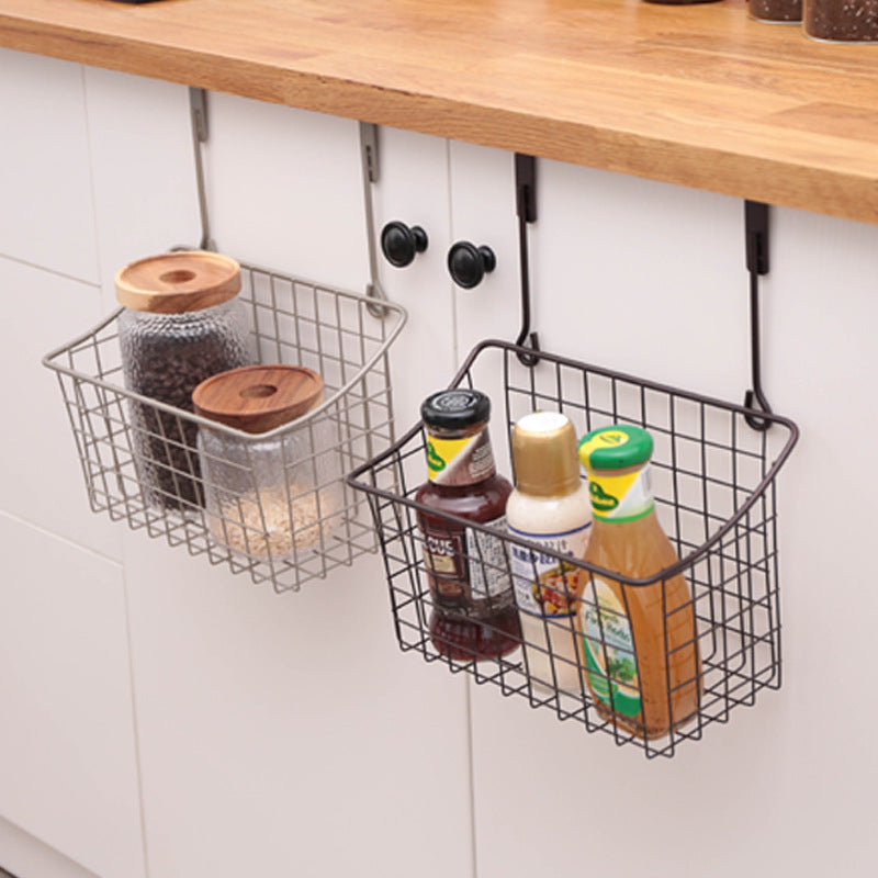 No.SYB209 Kitchen and Bathroom Hanging Iron Storage Basket Hanging Rack Storage Basket Drain Basket【2 pieces】