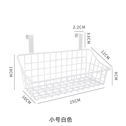 No.SYB209 Kitchen and Bathroom Hanging Iron Storage Basket Hanging Rack Storage Basket Drain Basket【2 pieces】