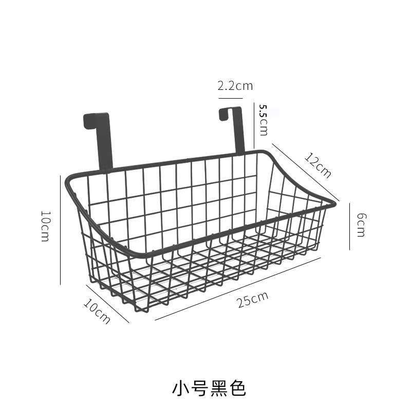 No.SYB209 Kitchen and Bathroom Hanging Iron Storage Basket Hanging Rack Storage Basket Drain Basket【2 pieces】