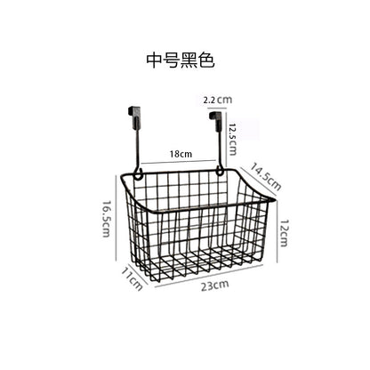 No.SYB209廚房浴室掛式鐵藝收納籃掛架 收納筐 瀝水籃【2個裝】