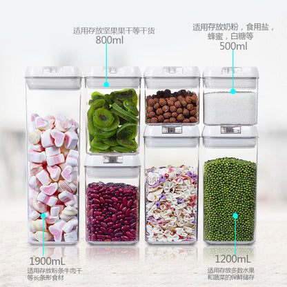 No.HLT01001 Grain storage box, crisper box, kitchen food plastic sealed jar, snack storage box, noodle jar