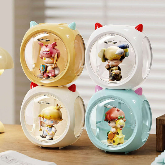 No.QH-3003 Acrylic transparent blind box storage display box Pop Mart dustproof figure box magnetic opening and closing seal design space capsule ornaments box four colors optional