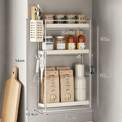 No.BG35 condiment storage rack wall-mounted countertop wall-mounted condiment rack corner punch-free wall kitchen condiment rack narrow