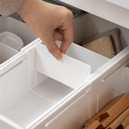 No. AW2309003 Retractable storage box with dividers, drawer organization and storage box, home kitchen tableware storage drawer, underwear organization box, plastic compartment storage box